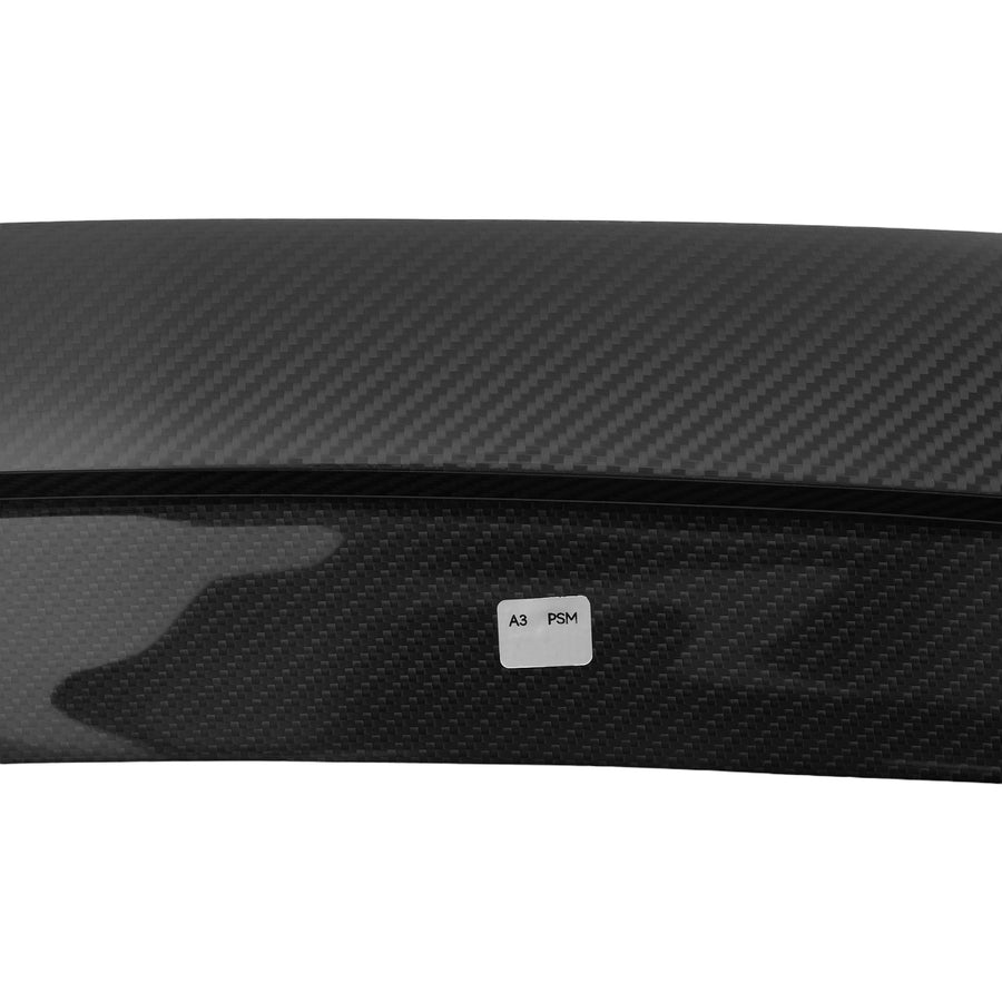 Carbon Fibre Rear Trunk Spoiler Boot Wings compatible for Audi A3 S3 RS3 2014-20 PSM Style