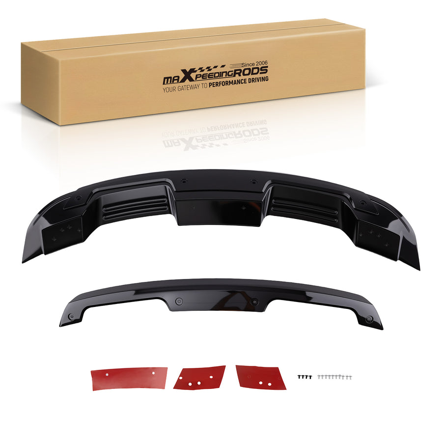 Rear Spoiler Wickerbill compatible for Ford Mustang 2Door 2015 2016-2022 Gloss Black
