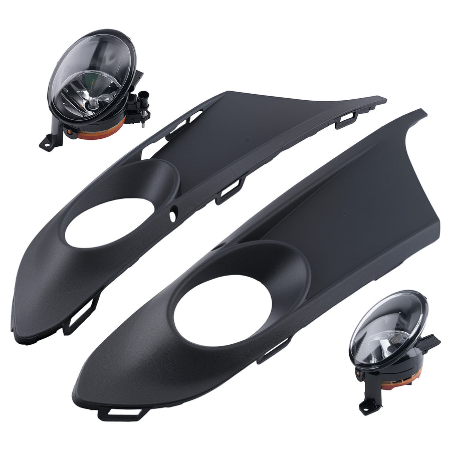 4PCS Front Fog Light Bumper Lamp Cover Bezel compatible for VW Jetta 2011-2014 5K0941699B