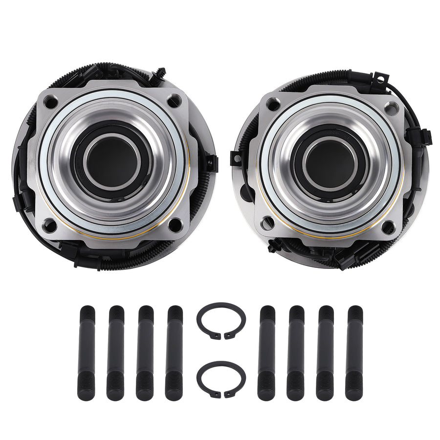 2pc Front Wheel Hub and Bearing Assembly compatible for Ford F-250 Super Duty 2011 - 2016