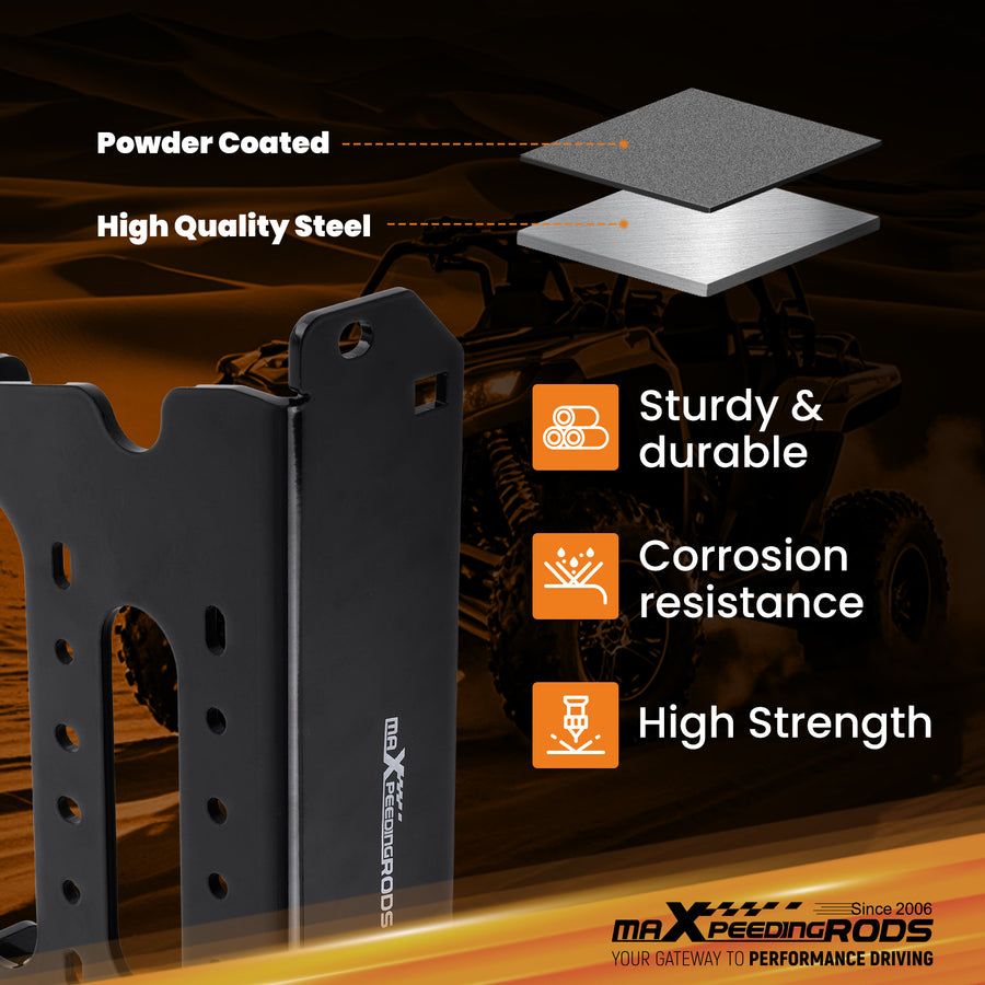 Winch Mount Plate Kit For 2013-2024 compatible for Polaris Full Size compatible for Ranger 1000 XP 4x4 UTV New