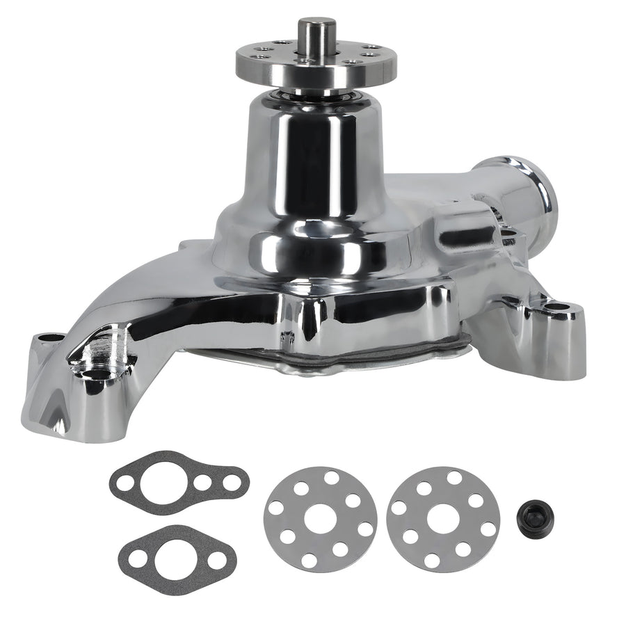 Water Pump for Small Block compatible for Chevy SBC 283 305 327 350 400 Chrome High Volume