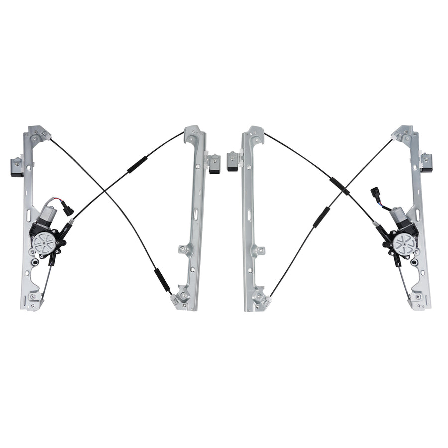 Pair Front Window Regulators compatible for Escalade/Tahoe/Yukon 00-06 w/Motor Left Right
