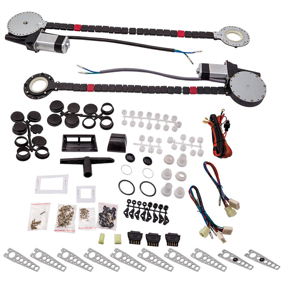 Electric Power Window Lift Regulator Conversion Kit Fit 2 Door Vehicle Pickup