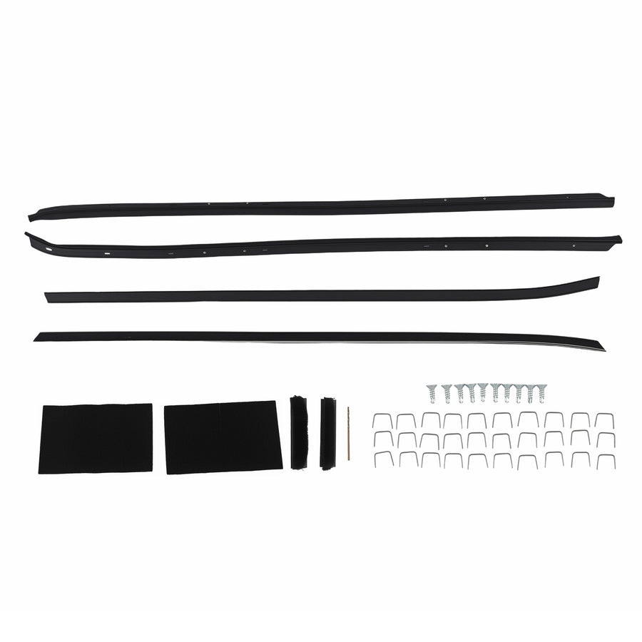 4Pcs LeftRight Weather Stripping Kit compatible for Chevy Camaro Pontiac Firebird 70-81