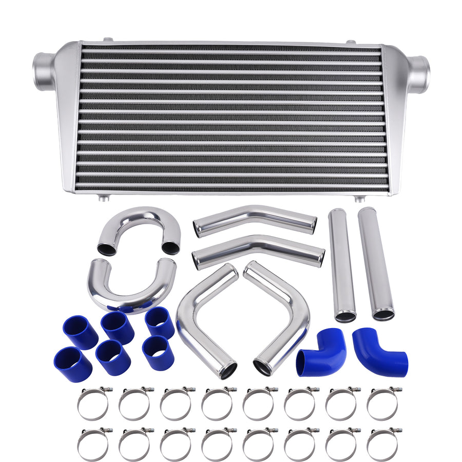 Universal Intercooler 31 x 13 x 3 3 Inlet / Outlet2.5 Aluminium Pipe Kit