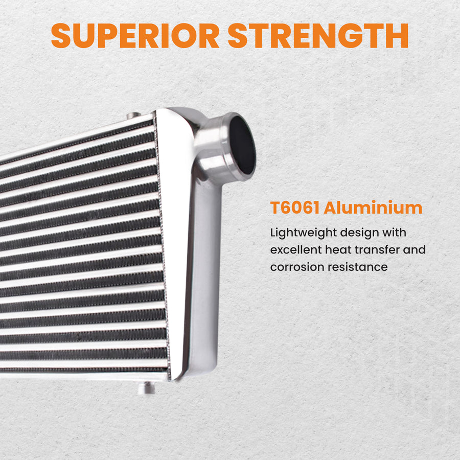 Universal Intercooler 31 x 13 x 3 3 Inlet / Outlet2.5 Aluminium Pipe Kit