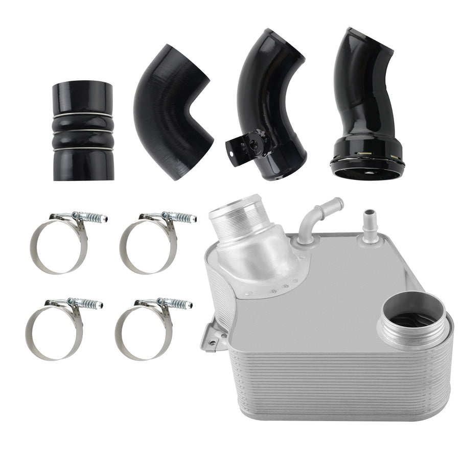 Intercooler +Cold Intercooler Pipe KitFor compatible for Ford BC3Z6K775BBC3Z6F073B