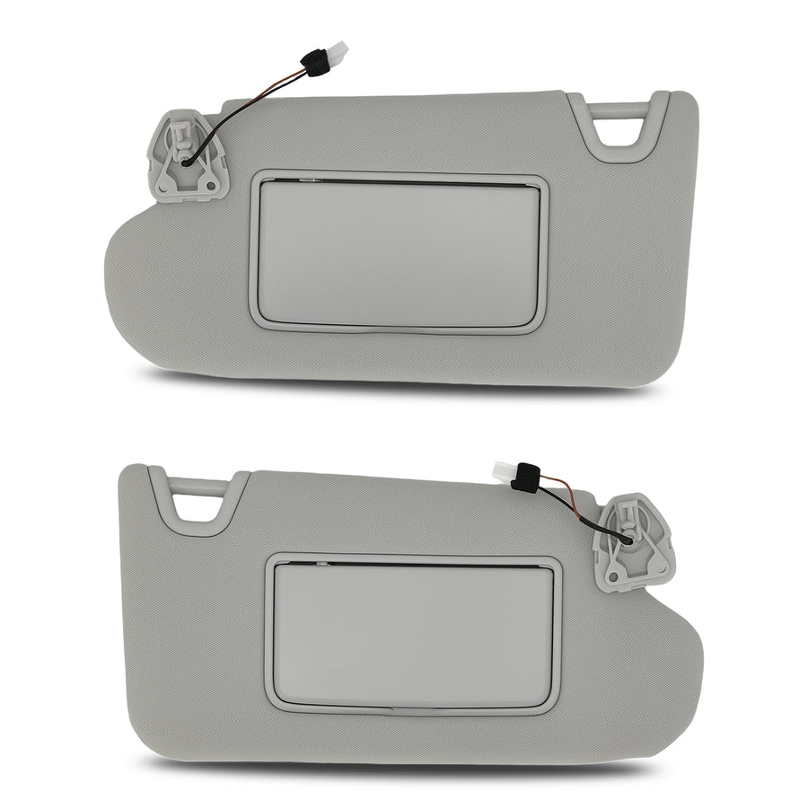 1 Pair W/ Light Beige compatible for Nissan Altima Sun Visor Driver + Passenger2013-2018