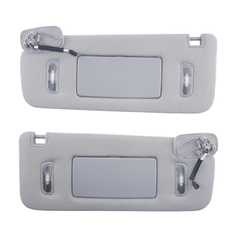 Grey Sun Visor compatible for GMC Yukon 2015-2019 Pair 23459643 23459646 84247140 23198866